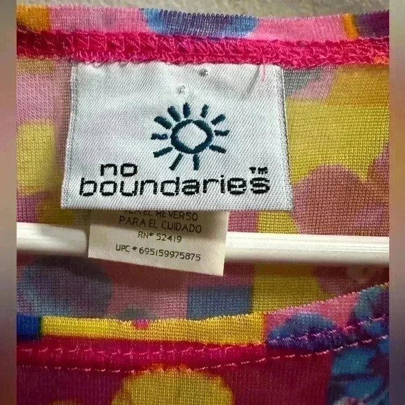 NWT | 90s No Boundaries Floral Swim Cover Crop Top | Women’s M - Picture 3 of 6
